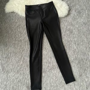 Express Vegan Leather High-Rise Leggings/Pants. Size 2.